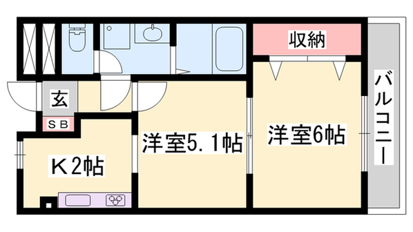 アンソレイエの物件間取画像